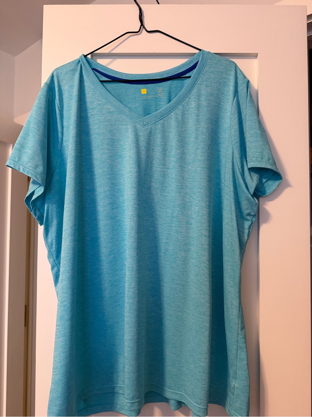 Xersion Light Blue V-Neck Active Tee